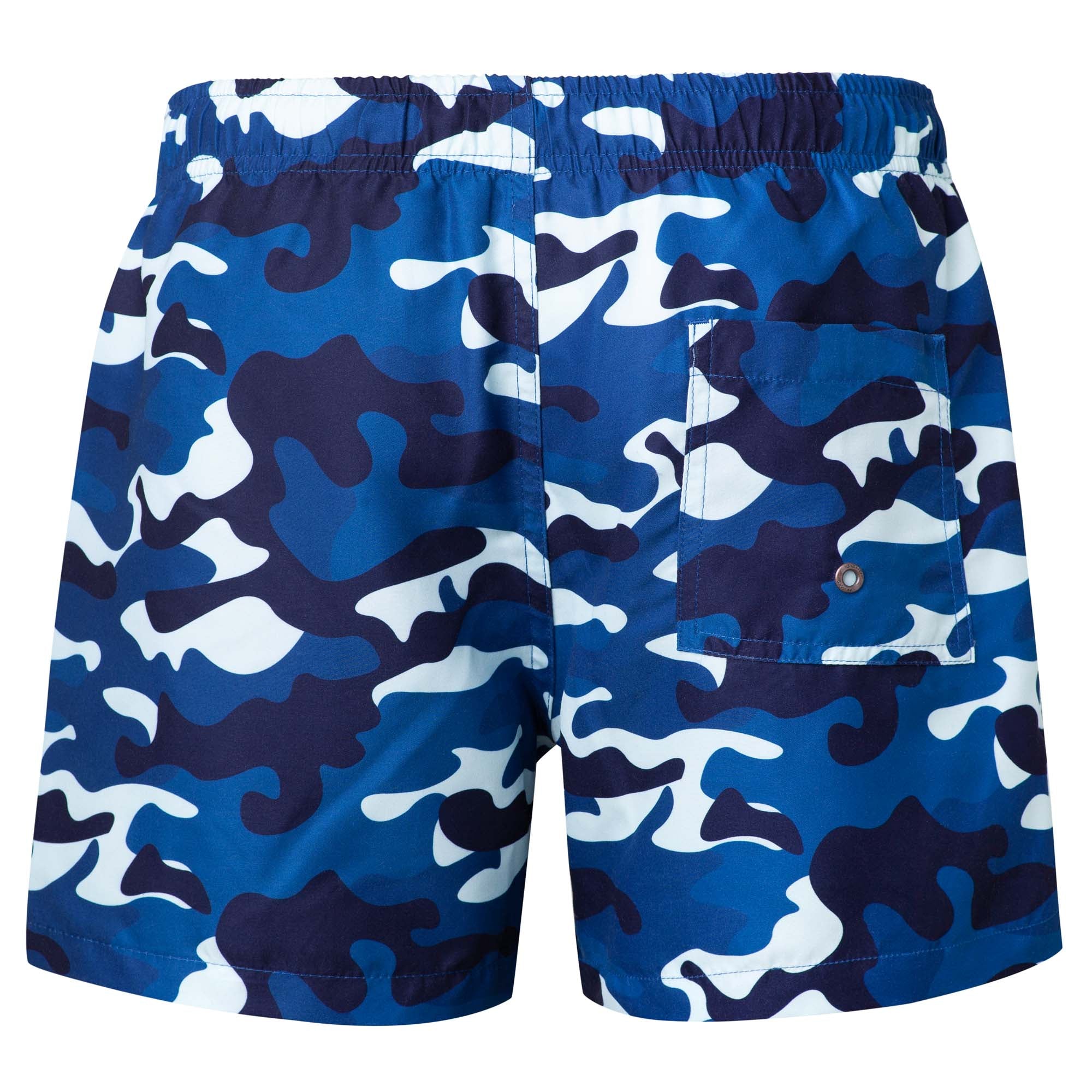 Navy Camo Swim Trunks